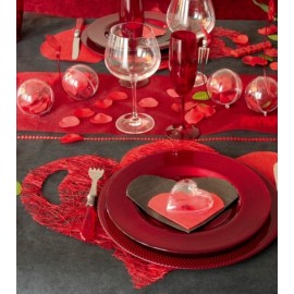 Sets de Table Coeur Abaca Couleur 38 cm les 4