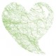 Set de table coeur vert forme coeur