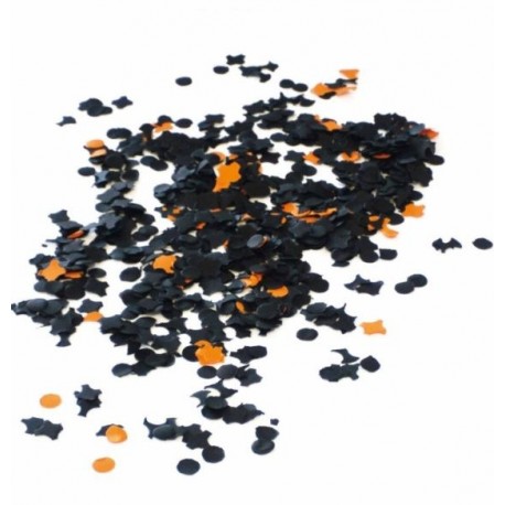 Confettis orange et noir en papier 450 gr