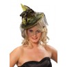 Mini chapeau sorcière vert femme