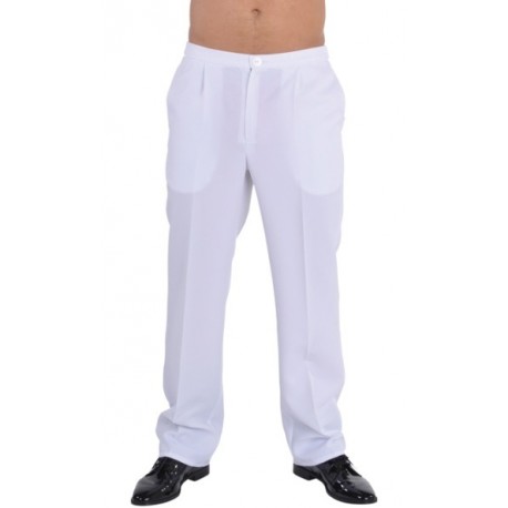 Deguisement pantalon de costume blanc homme