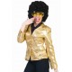 Deguisement disco veste disco paillettes sequin or