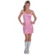 Costume Disco Robe Rose Sequin Chic Deluxe Femme