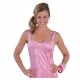 Costume disco robe rose sequin chic deluxe femme