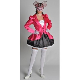 Costume Lady Pink Venitienne Satin Chic Deluxe Femme