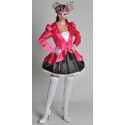 Costume Lady Pink Satin Chic Deluxe Femme