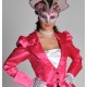 Costume Lady Pink Satin Chic Deluxe Femme