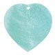 Marque Place Nacre Coeur Turquoise 4 cm x 6