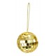 Boule Facettes or 6 cm avec lien de deco les 2