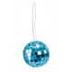 Boule facettes turquoise 6 cm avec lien de deco les 2