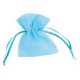 Sachet intisse turquoise a dragees tissu non tisse