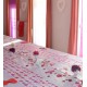 Chemin de Table Coeurs Fuschia Intissé Blanc