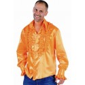 Déguisement Disco Hippie Chemise Orange Deluxe Homme