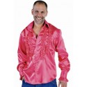 Déguisement Disco Hippie Chemise Pink (Rose) Deluxe Homme