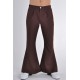 Déguisement hippie disco pantalon brun homme luxe