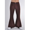 Déguisement hippie disco pantalon brun homme luxe