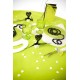 Nappe intisse ronde tissu non tisse ambiance vert anis noir