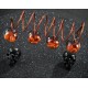 Fil metallique de decoration deco hammoween orange noir