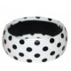 Bracelet blanc A pois noir accessoire annees 50 60 Bijou