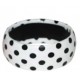 Bracelet blanc A pois noir accessoire annees 50 60 Bijou