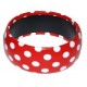 Bracelet rouge pois blanc accessoire annees 50 60 Bijou