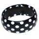 Bracelet noir pois blanc accessoire annees 50 60 Bijou