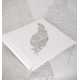 Livre d'or blanc Plume argent pailletée