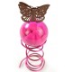 Papillon Métal chocolat sur pince deco boule transparente