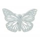 Papillon Métal blanc sur pince les 4 deco