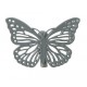 Papillon Métal gris sur pince les 4 deco