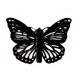 Marque place papillon noir double papillon decoration