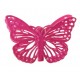 Papillon Métal fuschia sur pince les 4 deco