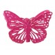 Papillon Métal fuschia sur pince les 4 deco