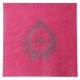 Serviette de table just married fuschia en papier les 20