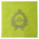 Serviettes de Table Just Married Vert Anis en Papier les 20