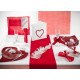 Coeurs pailletes decoratif sur tige deco rouge blanc glamour
