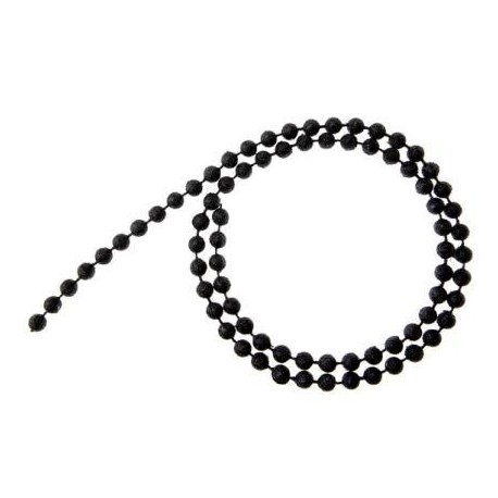 Guirlande boules pailletees noire deco Festive 1 metre