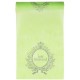 Chemin de table just married intisse vert anis deco mariage