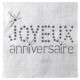 Serviette de table joyeux anniversaire deco table chic design