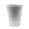 Gobelets Joyeux Anniversaire Carton Argent Etoiles Noires les 10