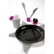 Assiette joyeux anniversaire carton noir design les 10