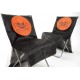 Set de Table Rond Tête de Mort Intissé Orange les 6