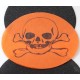 Set de table tete de mort noire intisse orange les 6