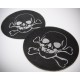 Set de table rond tete de mort et set table paillete argent