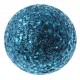 Boule pailletee festive turquoise 3 cm les 12 deco de fete