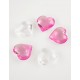 Coeur decoratif bombe transparent fuschia deco festive