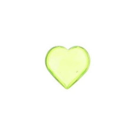 Coeur decoratif vert anis bombe les 12 coeurs