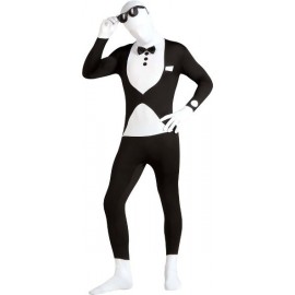 Déguisement Tuxedo 2nd Skin Suit Noir et Blanc Adulte