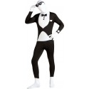 Déguisement Tuxedo 2nd Skin Suit Noir et Blanc Adulte