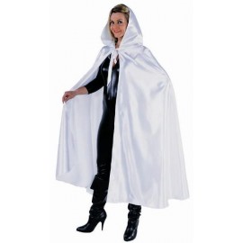 Déguisement Cape de Venise Blanche Satin Deluxe Adulte